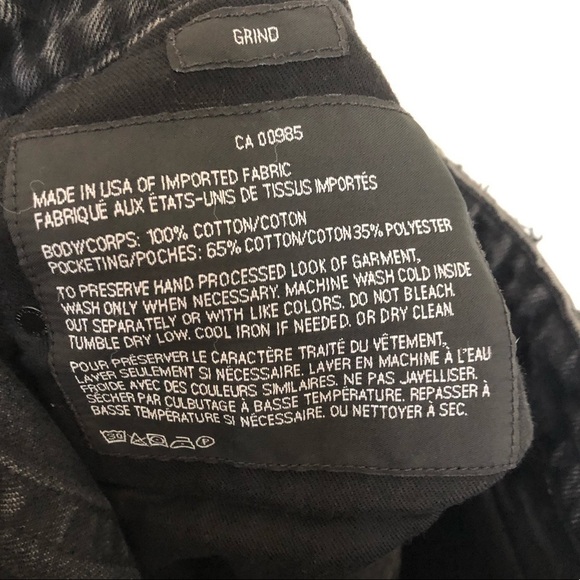 Denim x Alexander Wang Grind Jeans Distressed Destroyed Raw Hem Black 25 - Picture 7 of 7